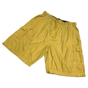 On Line Men’s Brief Athletic Mesh Lined Cargo Shorts Swimming Trunks Size Medium